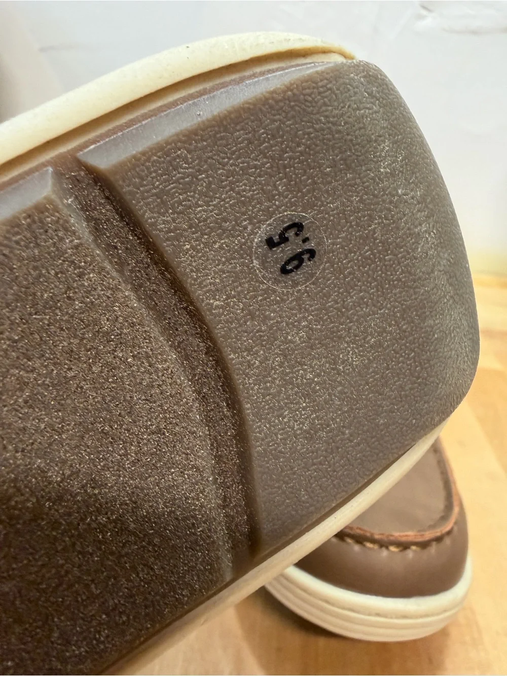 Izod Brown Slip-On Loafers with Cream Sole